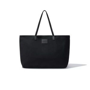 CLEOBELLA Black Canvas Tote Beach Classic Minimalist Travel Sleek Preppy